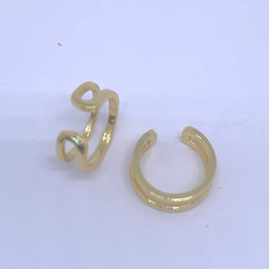 double band gold ear cuff frenelle jewellery