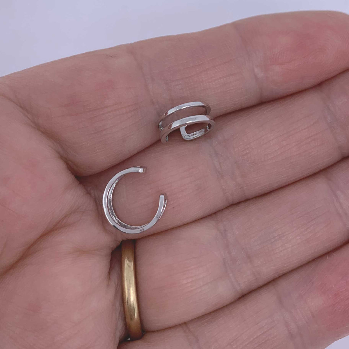 silver ear cuff frenelle jewellery