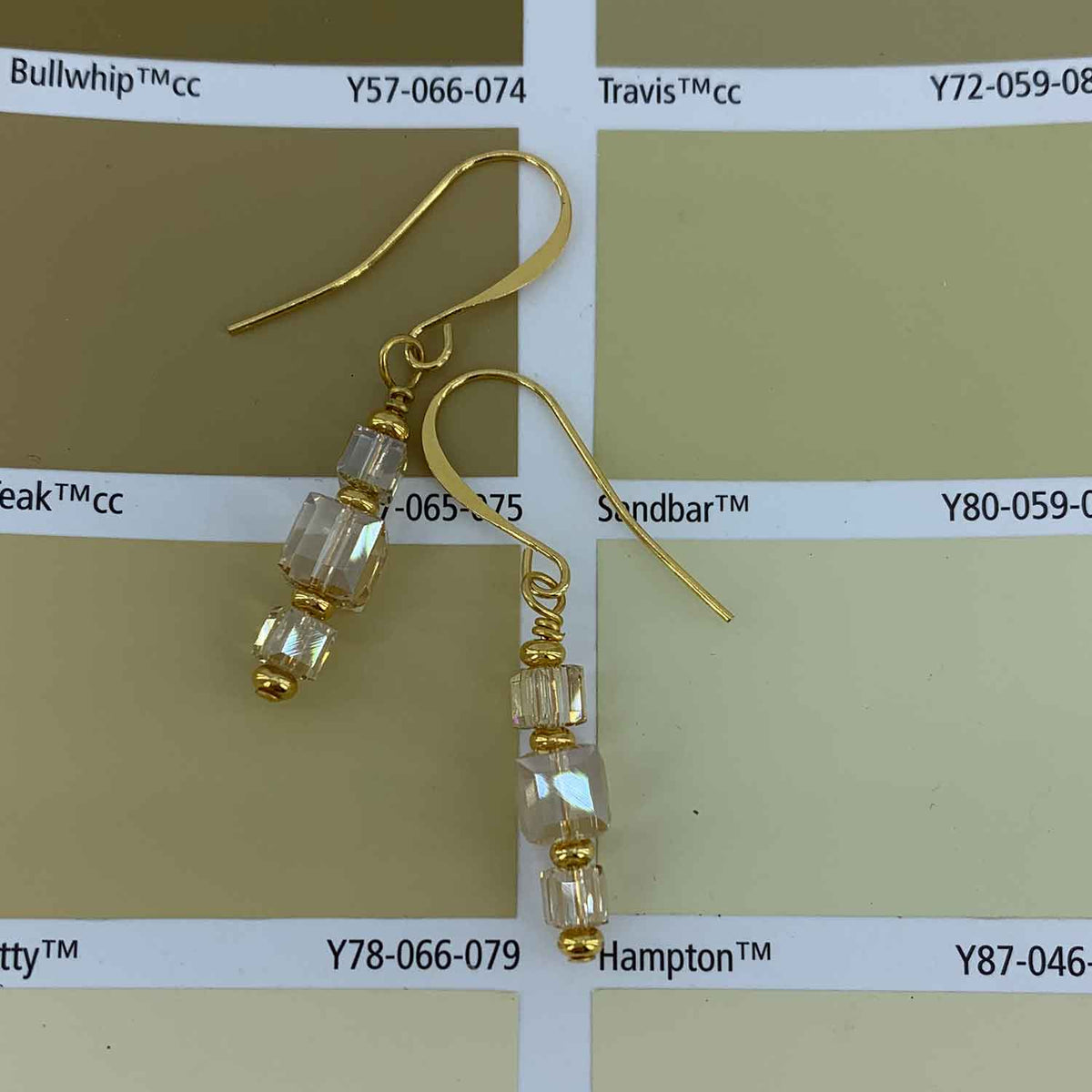 Gold Drop Premium Crystal Earrings "Karlie"