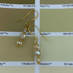 Gold Drop Premium Crystal Earrings "Karlie"