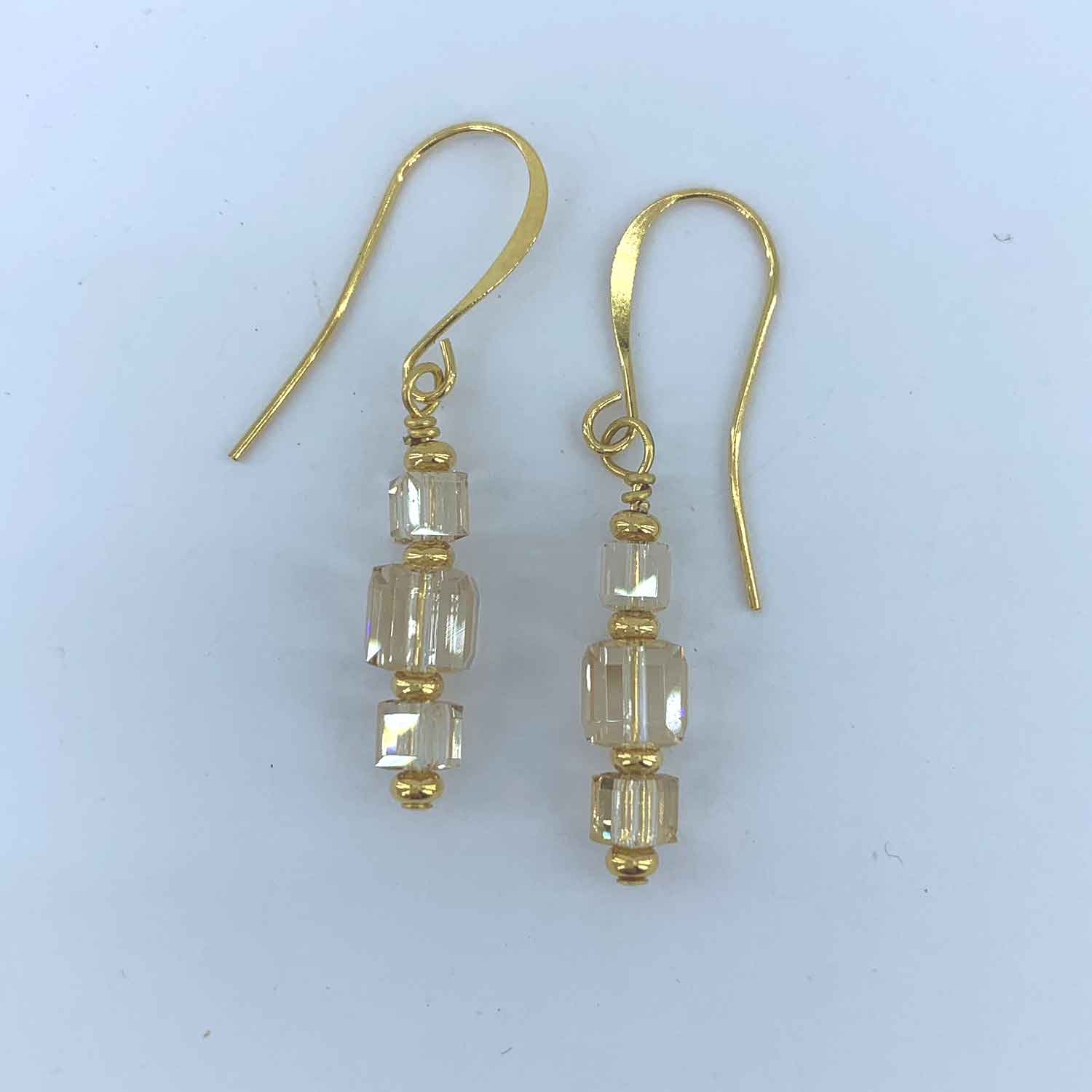 Gold Drop Premium Crystal Earrings "Karlie"