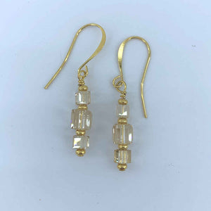 Gold Drop Premium Crystal Earrings "Karlie"