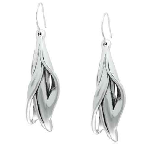 Silver Drop Earrings "Kowhai"