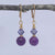 Gold Earrings "Liara" (Amethyst)