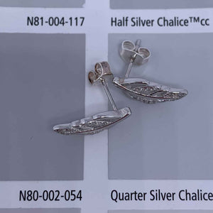 925 Sterling Silver Stud Feather Shaped Earrings "Linka"