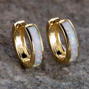 gold opal huggie earrings buy online nz