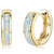 gold opal huggie earrings