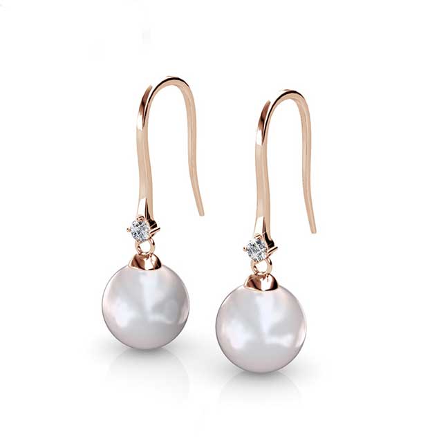 crystal pearl drop Earrings