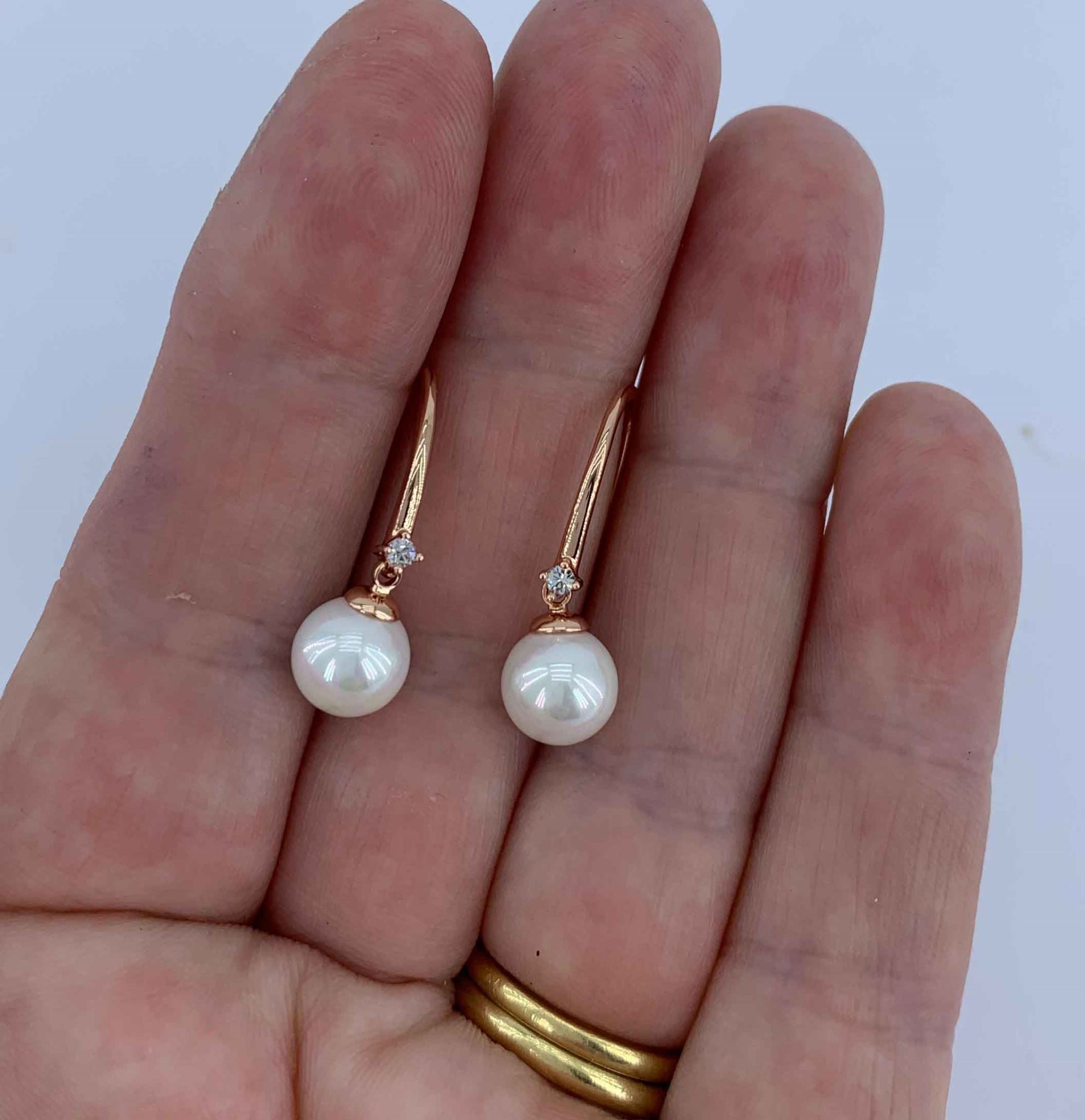 crystal pearl drop Earrings