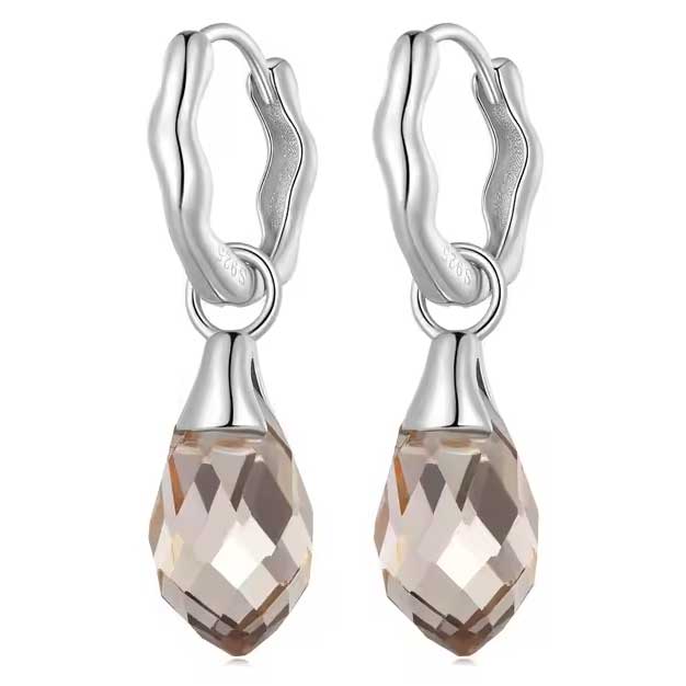 silver drop earrings