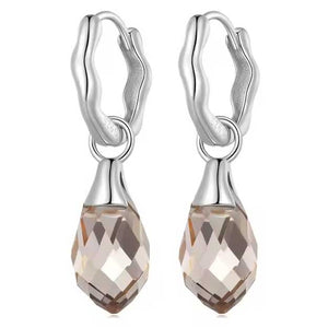 silver drop earrings