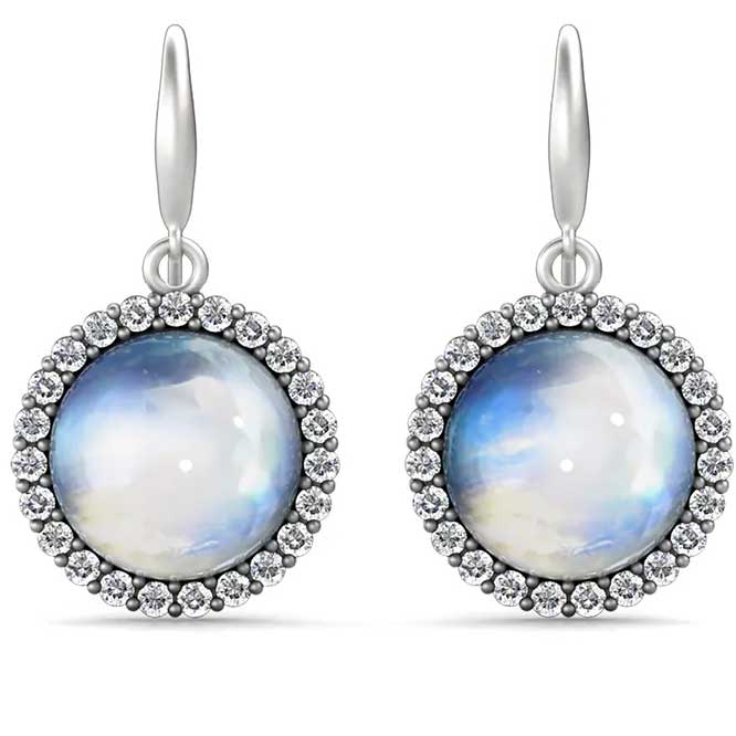 silver moonstone earrings frenelle