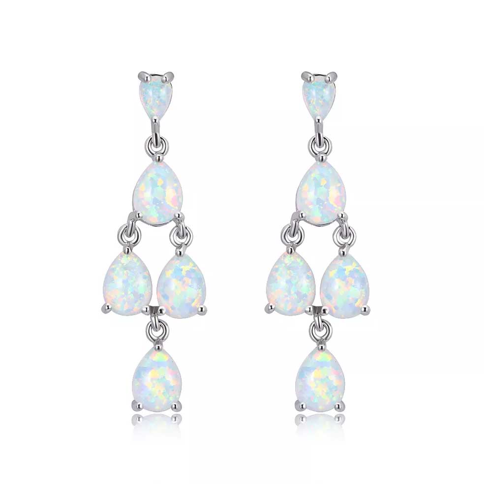 silver opal dangle earrings frenelle jewellery online auckland nz
