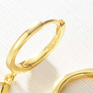 18K Gold Huggie Crystal Earrings "Martinee"