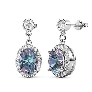 18K White Gold Alexandrite Earrings "Melanie"