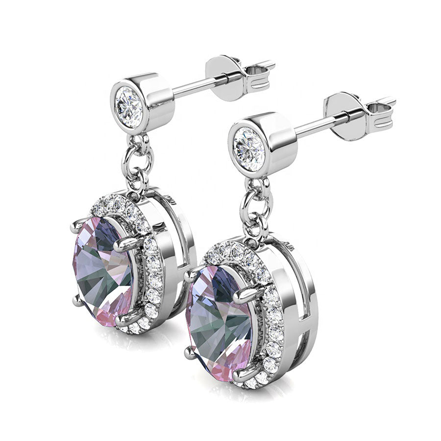 18K White Gold Alexandrite Earrings "Melanie"