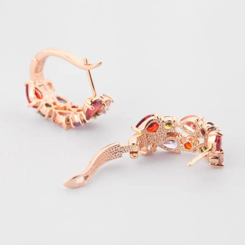 rose gold crystal earrings jewellery