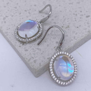 silver moonstone earrings jewellery