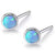 blue opal stud earrings