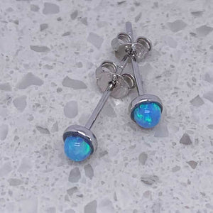 blue opal stud earrings jewellery