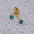 tiny opal gold stud earring