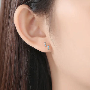 silver turquoise stud earrings frenelle