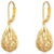 gold leverback drop earrings