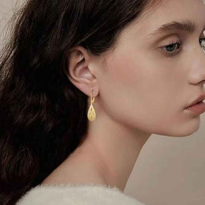 gold leverback drop earrings frenelle