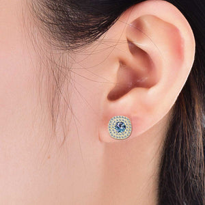 18K White Gold Crystal Alexandrite Earrings "Riveria"