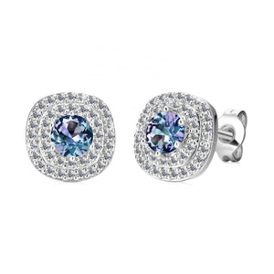 18K White Gold Crystal Alexandrite Earrings "Riveria"