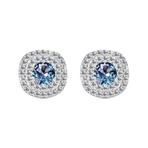18K White Gold Crystal Alexandrite Earrings "Riveria"