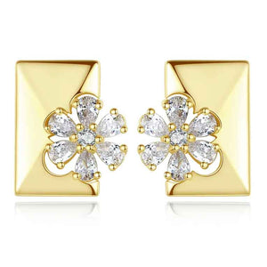 18K Gold Stud Earrings "Rochelle"