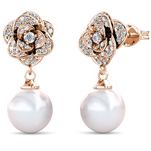 Rose-Gold Pearl Drop Earring "Rosalie"