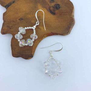 Crystal wedding earrings with 925 Sterling Silver "Rylee"
