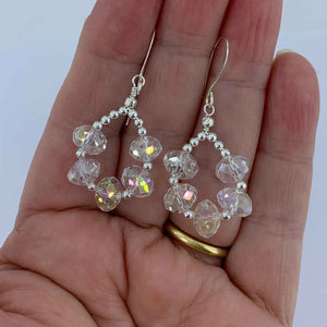 Crystal wedding earrings with 925 Sterling Silver "Rylee"