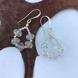 Crystal wedding earrings with 925 Sterling Silver "Rylee"