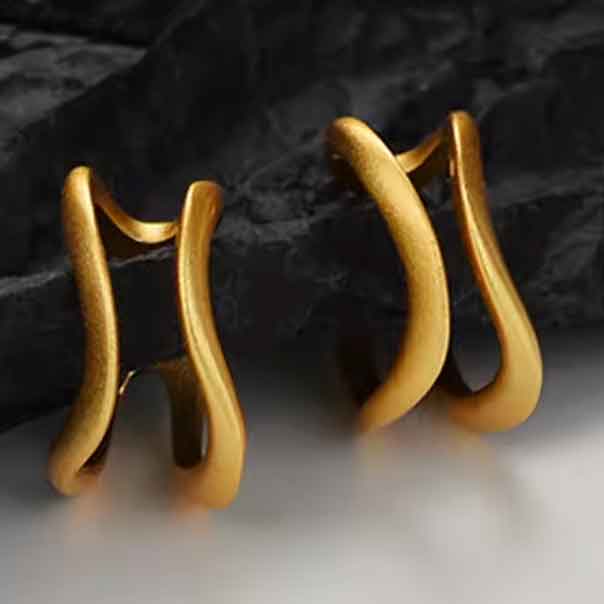 gold double ear cuff frenelle