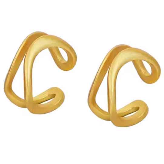gold double ear cuff jewellery