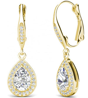 gold crystal jewellery set earrings