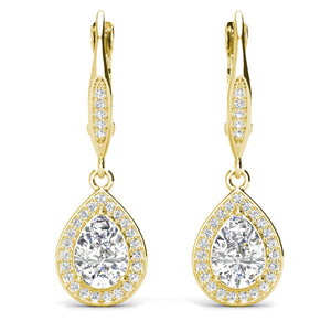 gold crystal leverback earrings jewellery