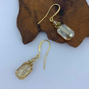 gold swarovski crystal necklace frenelle jewellery