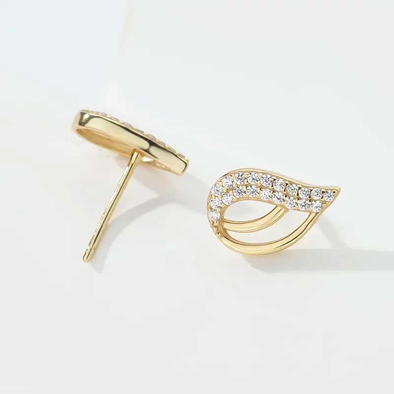 18K Gold CZ Diamond Earrings "Sharalyn"