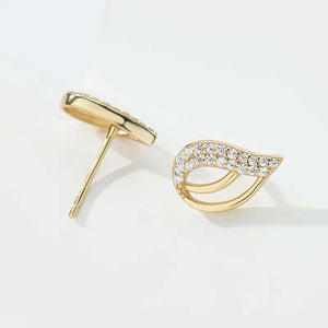 18K Gold CZ Diamond Earrings "Sharalyn"