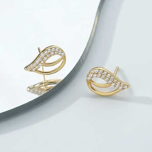 18K Gold CZ Diamond Earrings "Sharalyn"