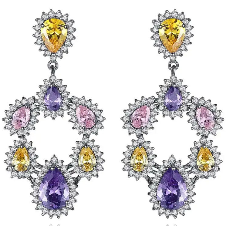 crystal drop earrings