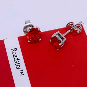 red crystal stud earrings resene