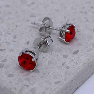 red crystal stud earrings jewellery