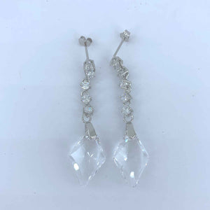 925 Sterling Silver Crystal Earrings  "Sofia" (crystal)