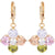 18K Gold Earrings CZ Coloured Diamonds "Springtime"