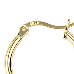 18K Gold Huggie Hoop Earrings "Sydney"